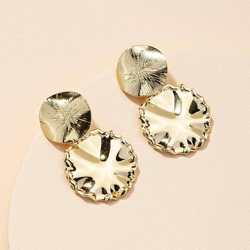 Exaggerated Retro Fashion Metal Earrings - Vienna Verve Collection