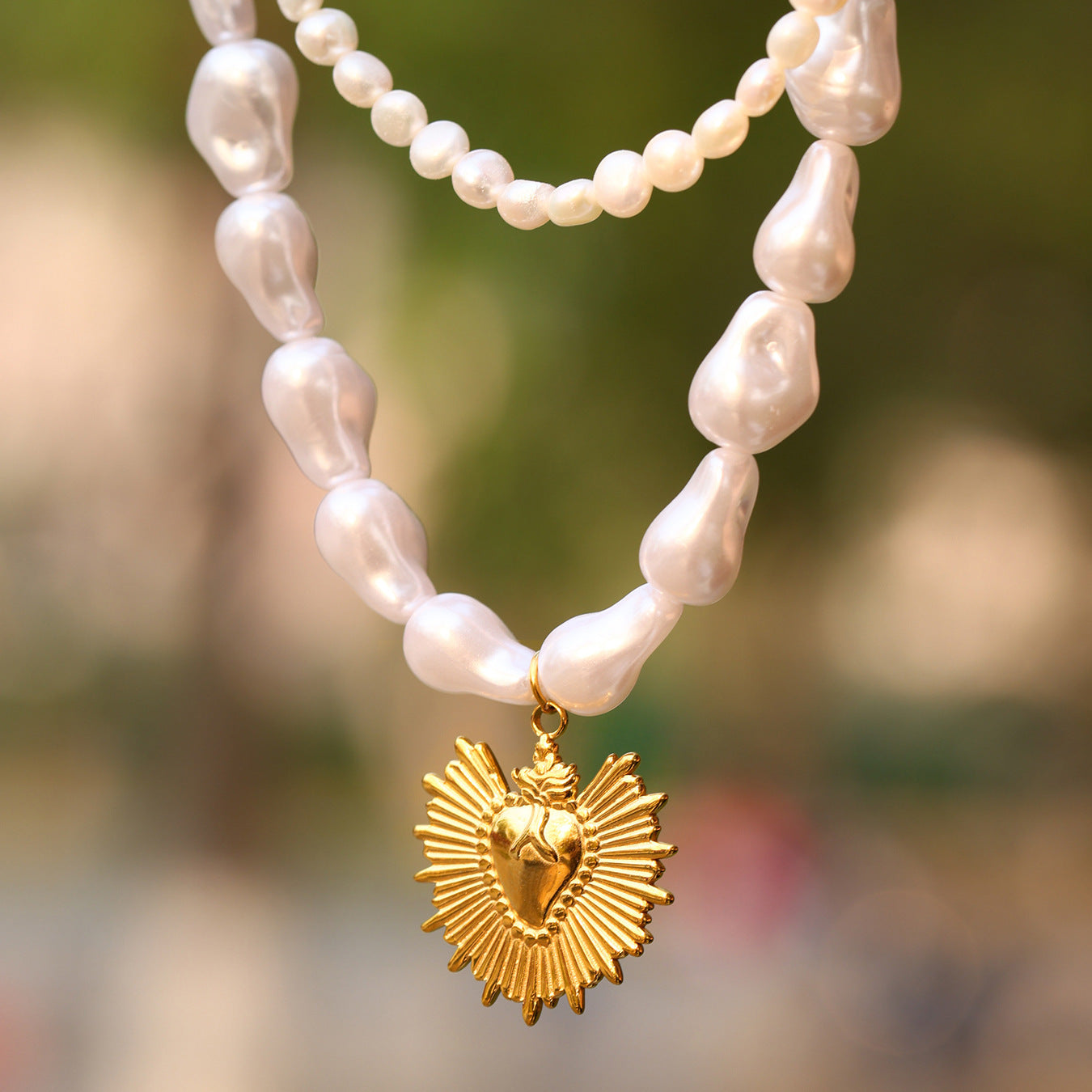 Planderful Clavicle Necklace Baroque Starfish Ocean Women