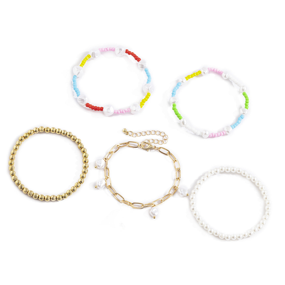 Planderful Vienna Verve Imitation Pearl Bracelet For Women Ethnic Beaded Statement Jewelry