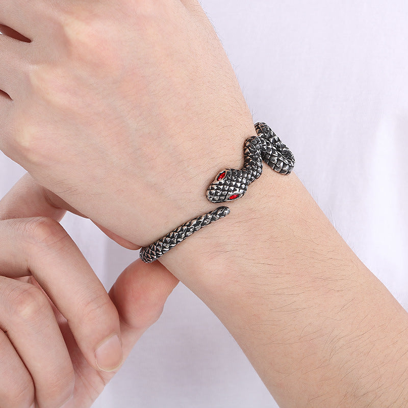 Planderful Personalized Snake Bracelet For Men Punk Style