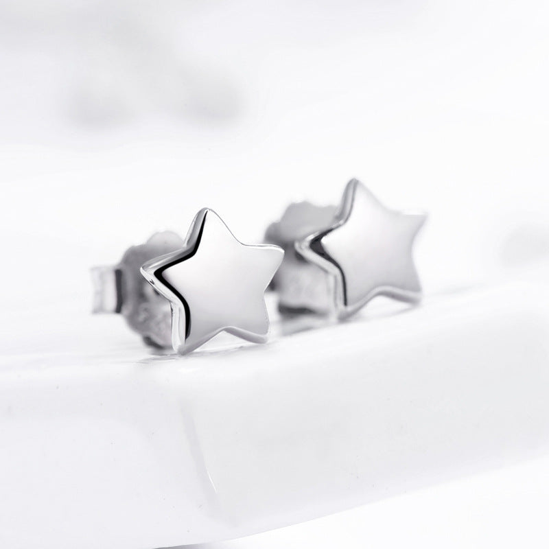 925 Sterling Silver Moon Star Earrings