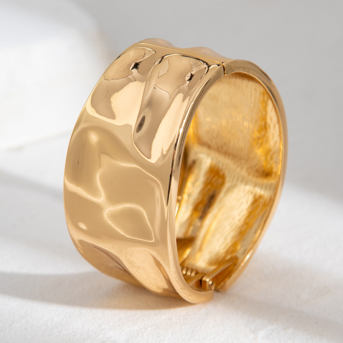 Bracelet Liquid Metal Smooth Spring Bracelet Geometric Wind Texture Wide Bracelet