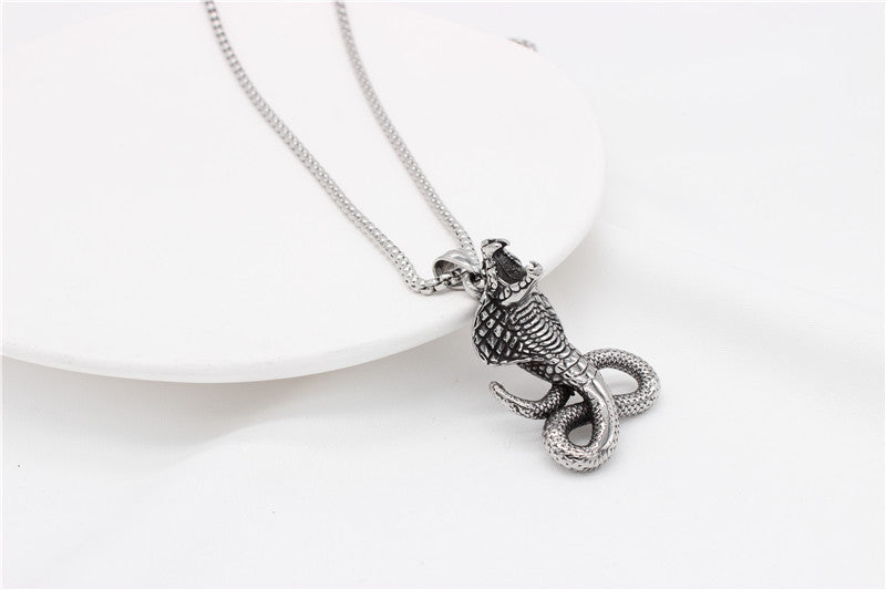 Cobra King Titanium Pendant For Men And Women Retro Hip Hop Statement By Planderful
