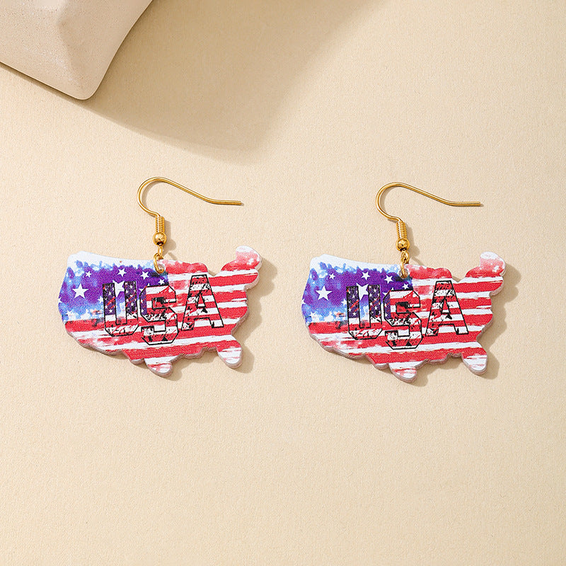 Planderful Vienna Verve Earrings – Stylish Acrylic Love Map Design