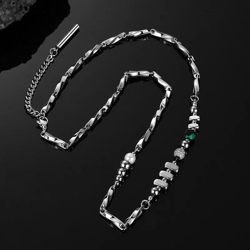 Planderful Jewelry Titanium Steel Mobius Necklace For Men Modern High End Chain Lux Edition