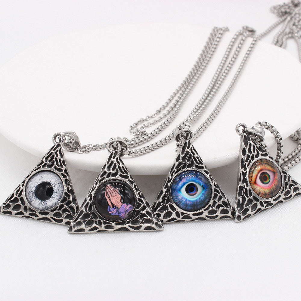 Freemason Pyramid Pendant Titanium Steel For Men And Unisex Planderful Everyday Genie Protection