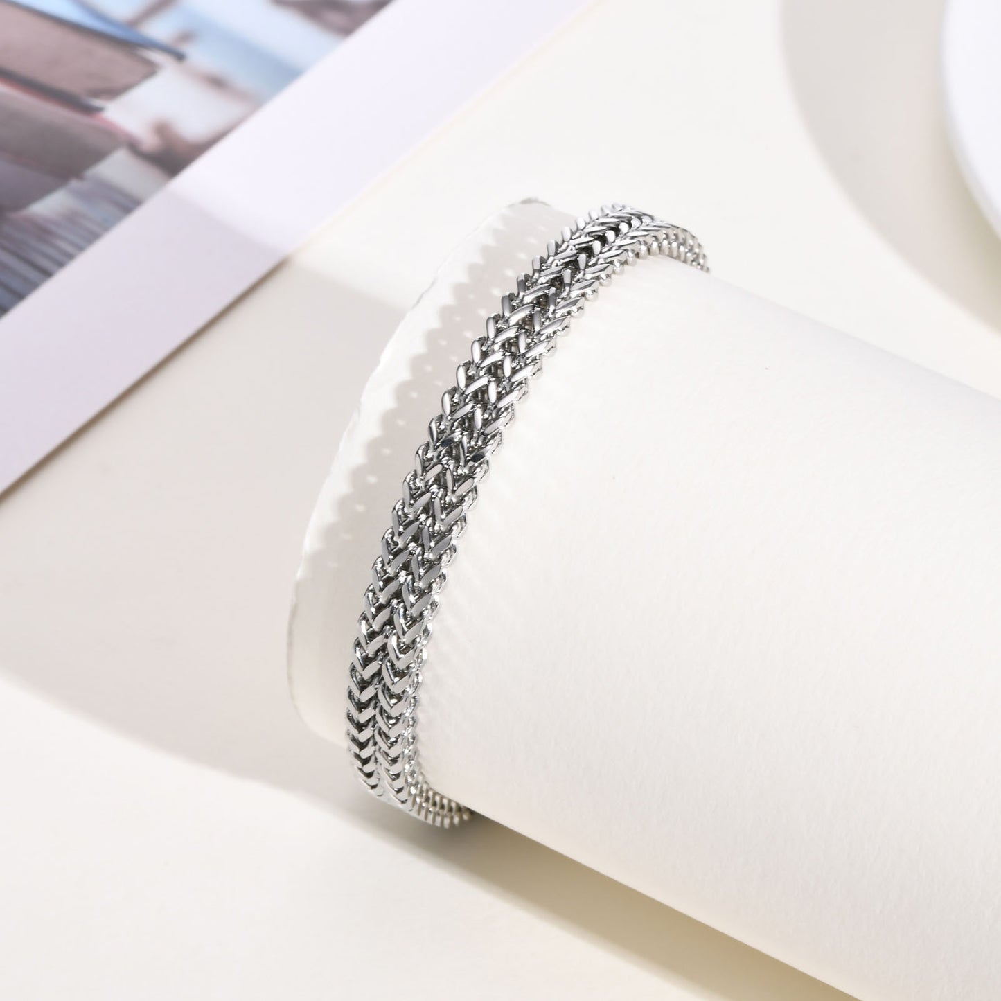 Planderful Stainless Steel Magnetic Buckle Bracelet For Men