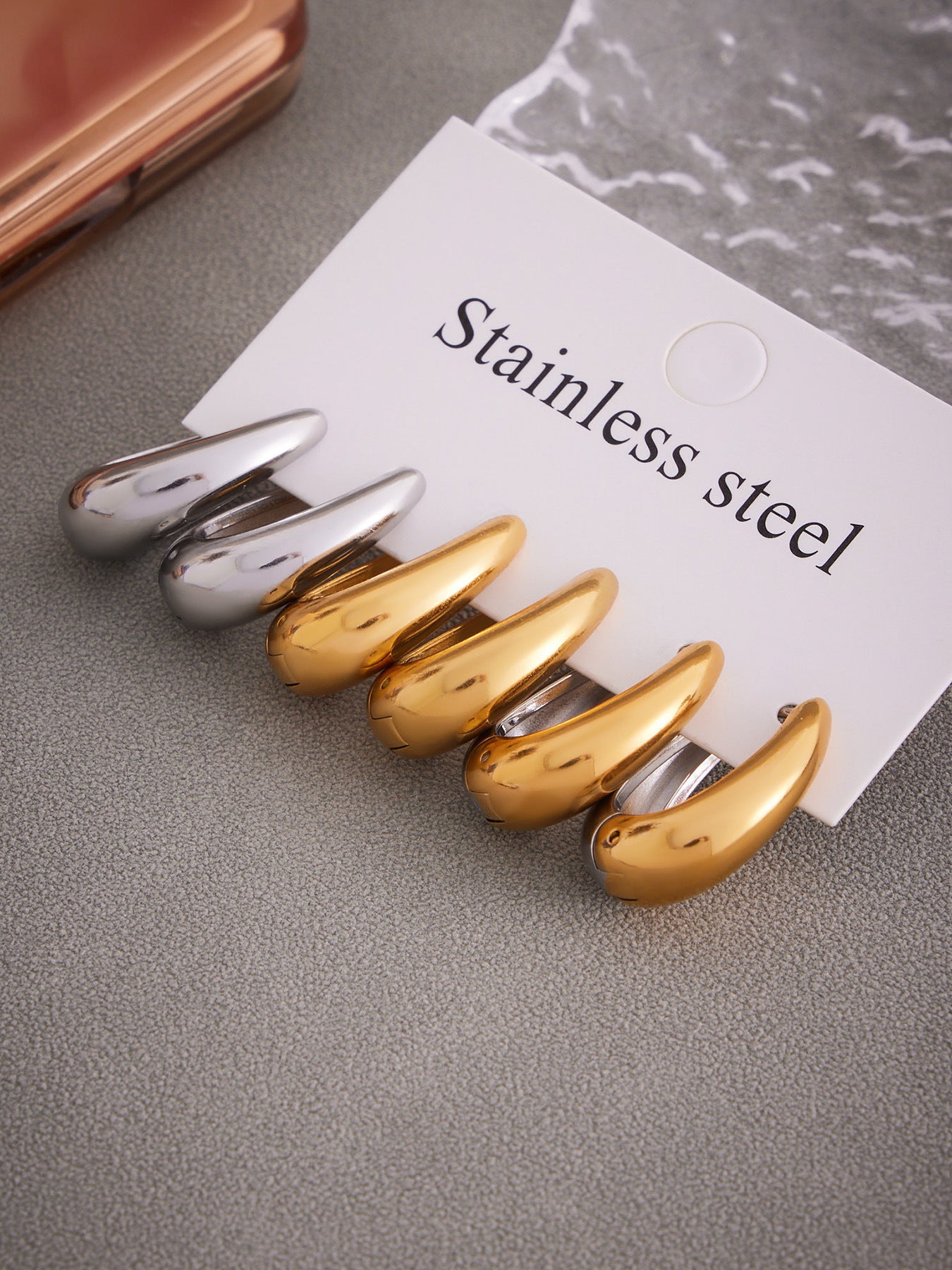 Planderful 18K Gold Plated U Shaped Earrings Minimalist Women