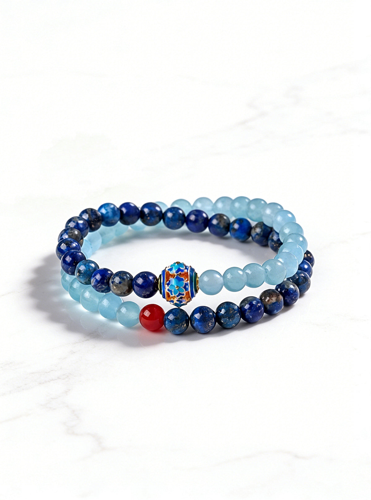 Lapis Lazuli Chalcedony Agate Bracelet