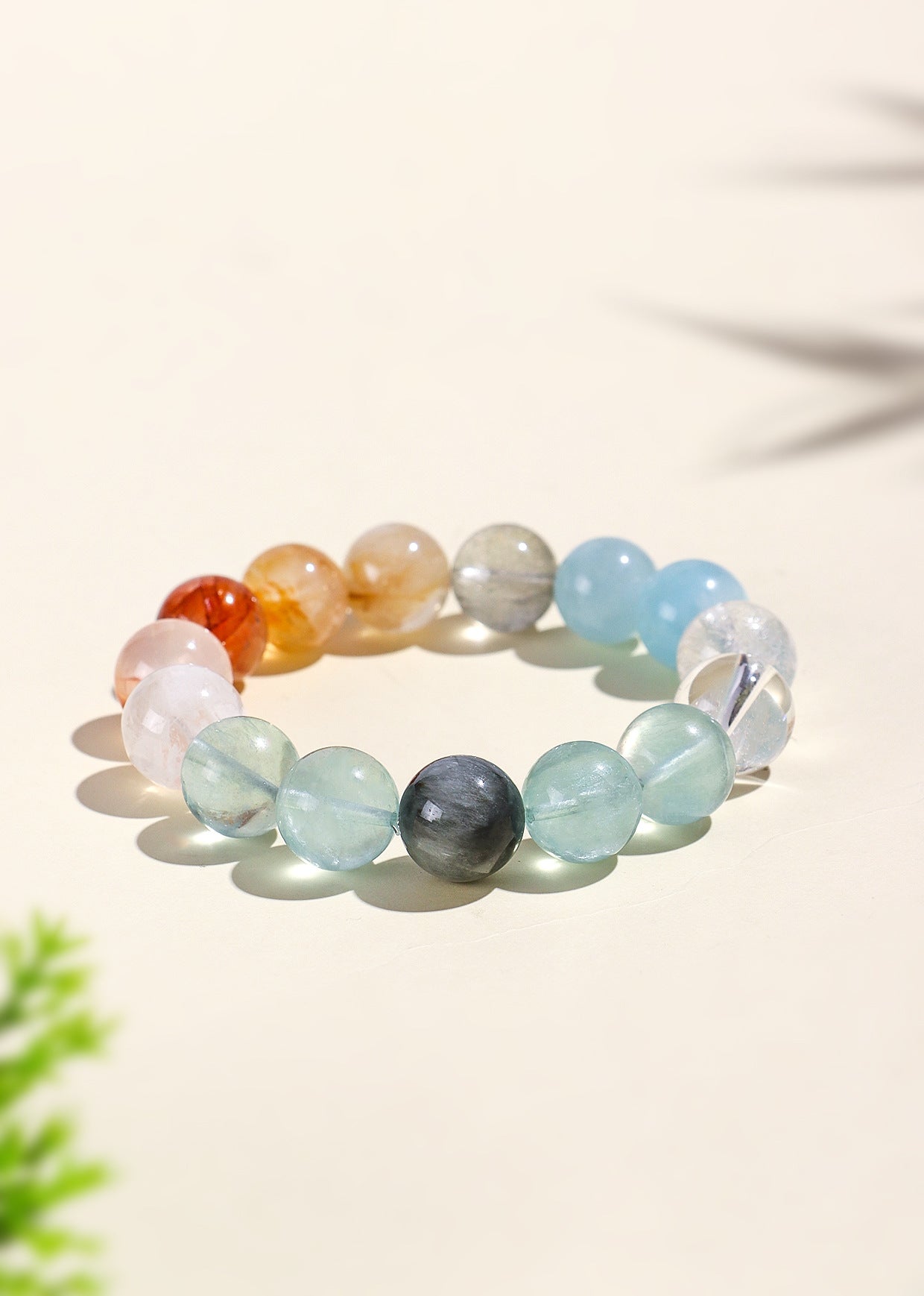Planderful Fortune's Favor Bracelet – Fresh and Sweet Sea Blue Powder Crystal