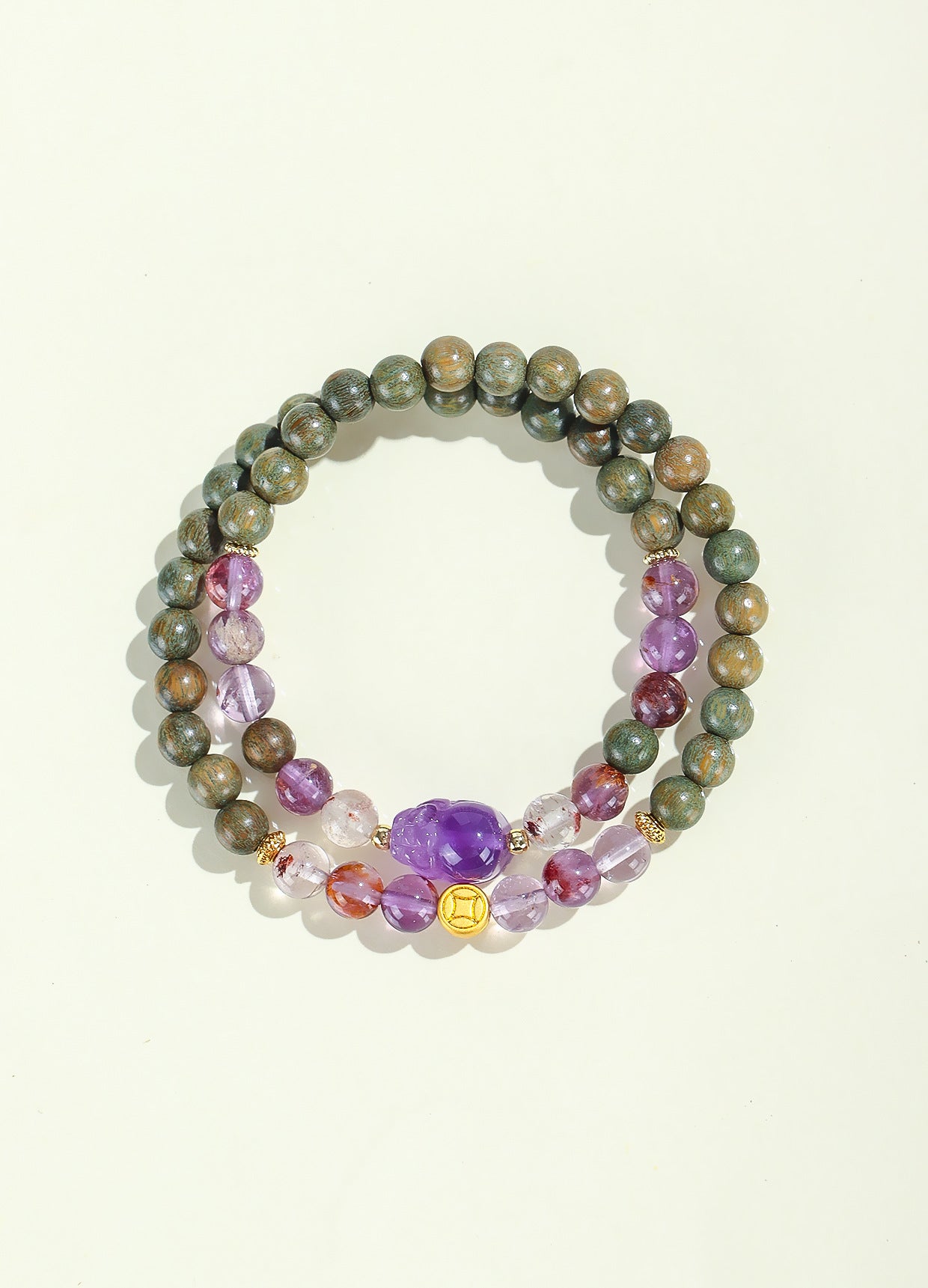 Planderful Fortune's Favor Bracelet – Unique Amethyst and Sandalwood Design