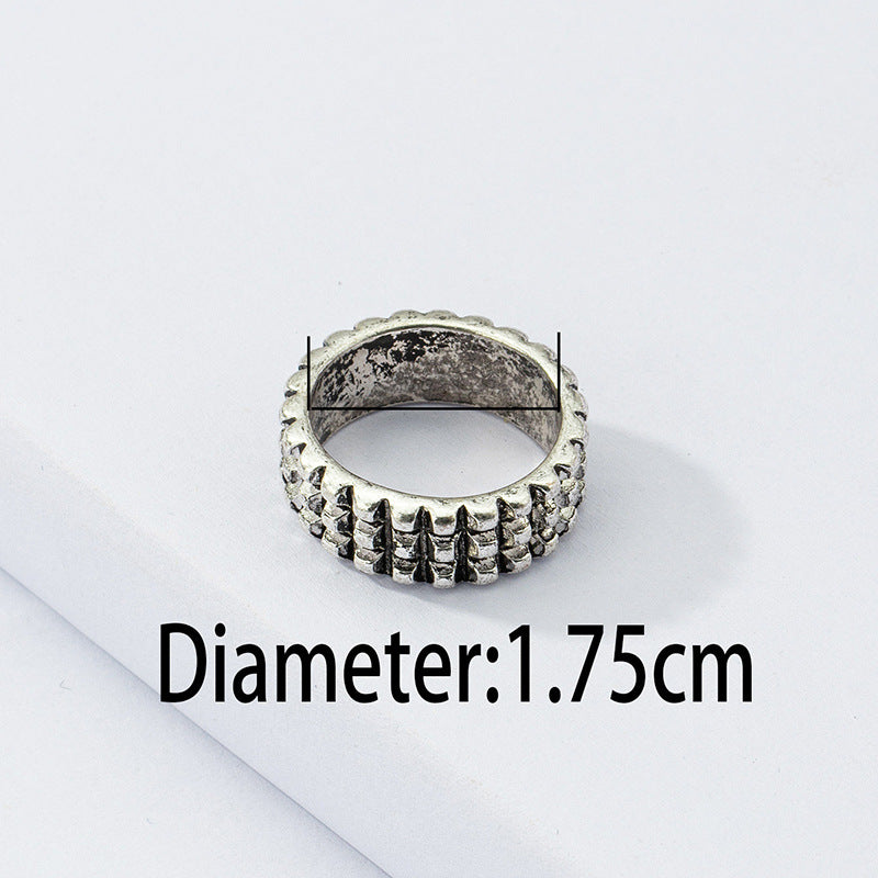 Retro Vintage Alloy Ring - Exquisite Handcrafted Cross-Border Jewelry