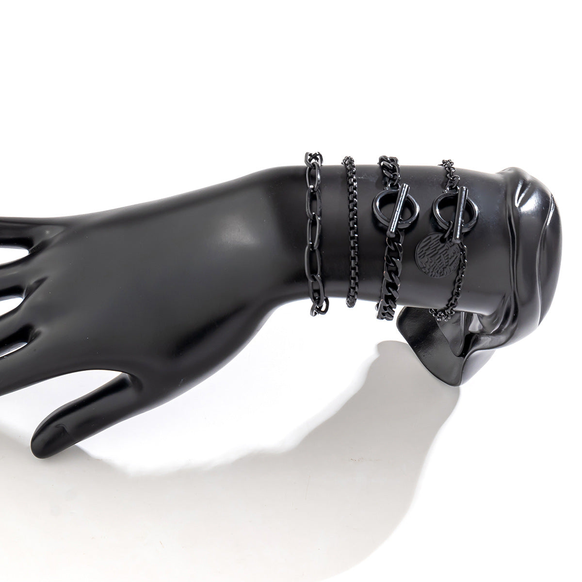 Retro Cross-border Black Halloween Coin Pendant Bracelet Set with a Sweet Twist