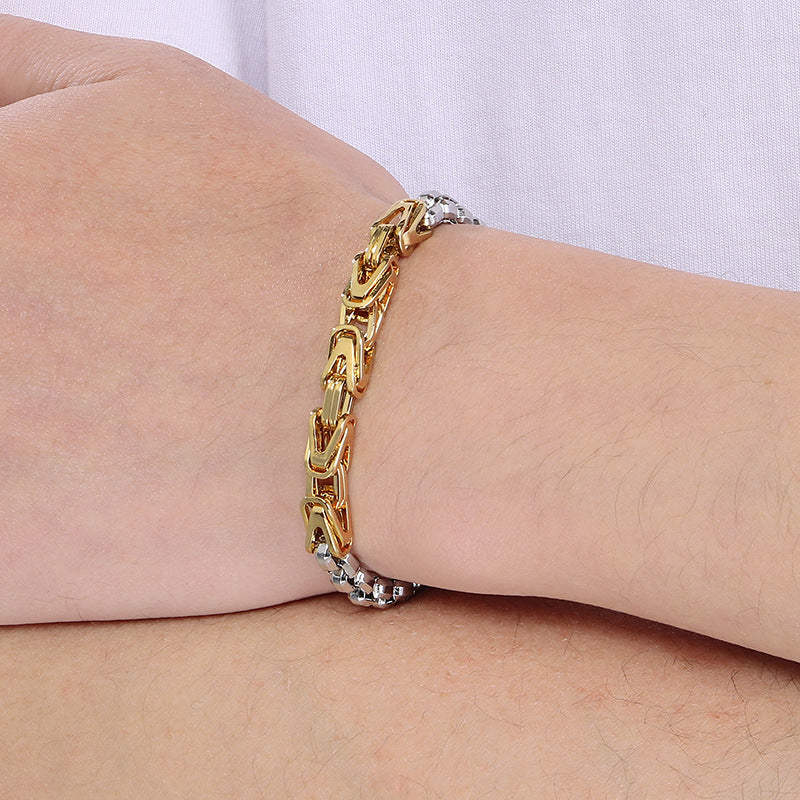Planderful Men Byzantine V Shaped Emperor Bracelet For Men