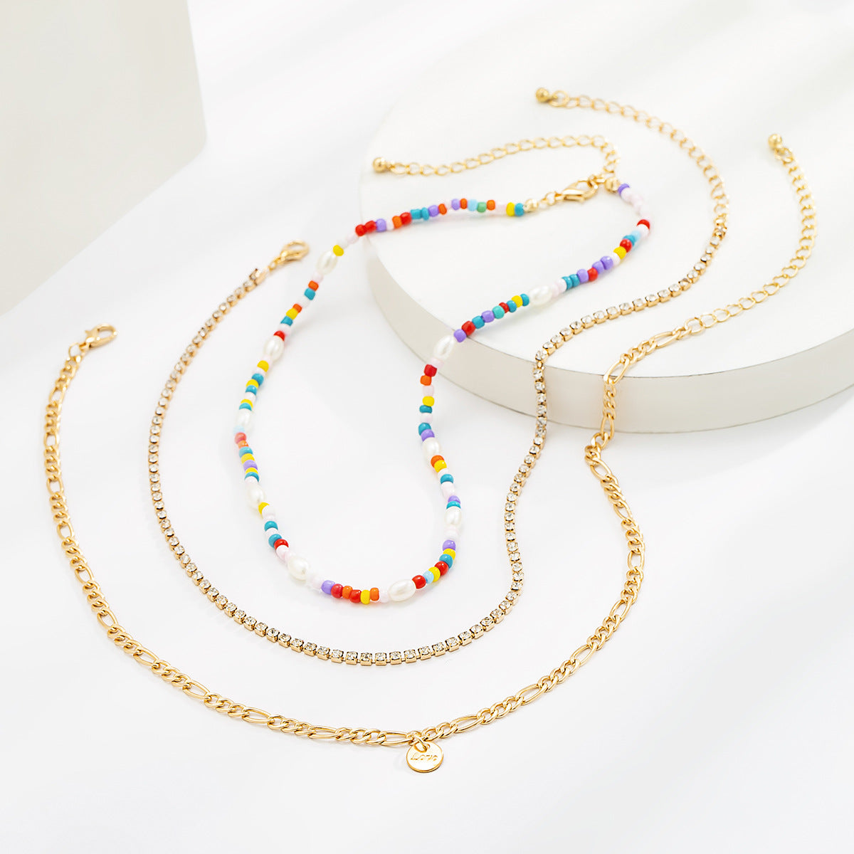 Statement Necklace Planderful Vienna Verve Multi Layer Claw Chain Beaded Ethnic Color Beads Imitation Pearl For Women