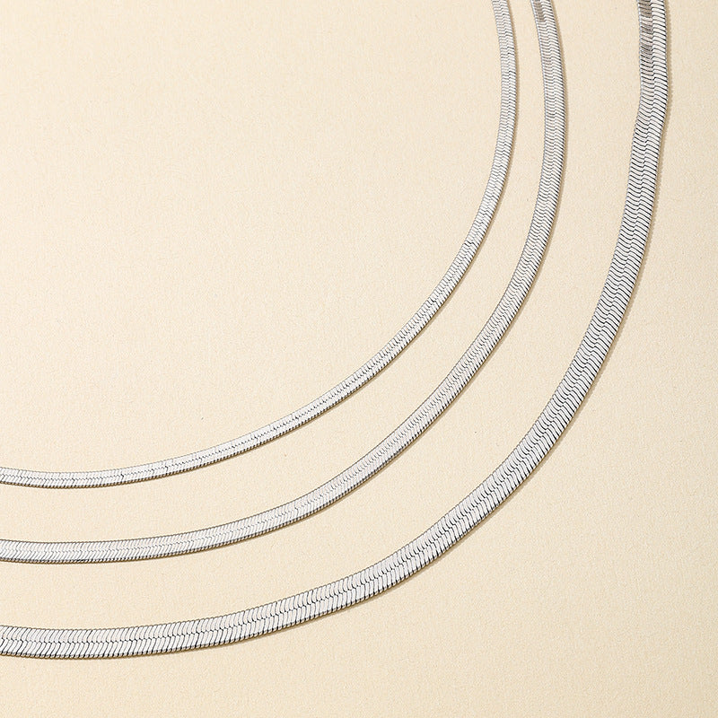 Planderful Vienna Verve Snake Bone Necklace – Versatile Minimalist Design