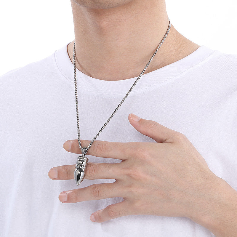 Planderful Hip Hop Wolf Warrior Titanium Necklace Men