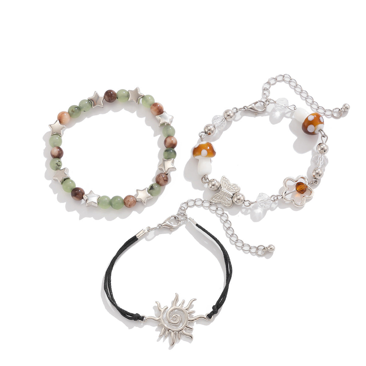 Planderful Vienna Verve Beaded Bracelet for Women European Ethnic Wind Sun Butterfly Design
