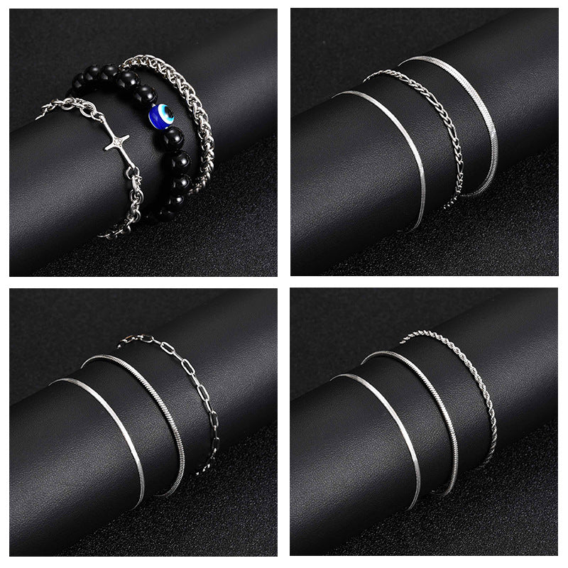 Devil's Eye Zircon Stainless Steel Bracelet
