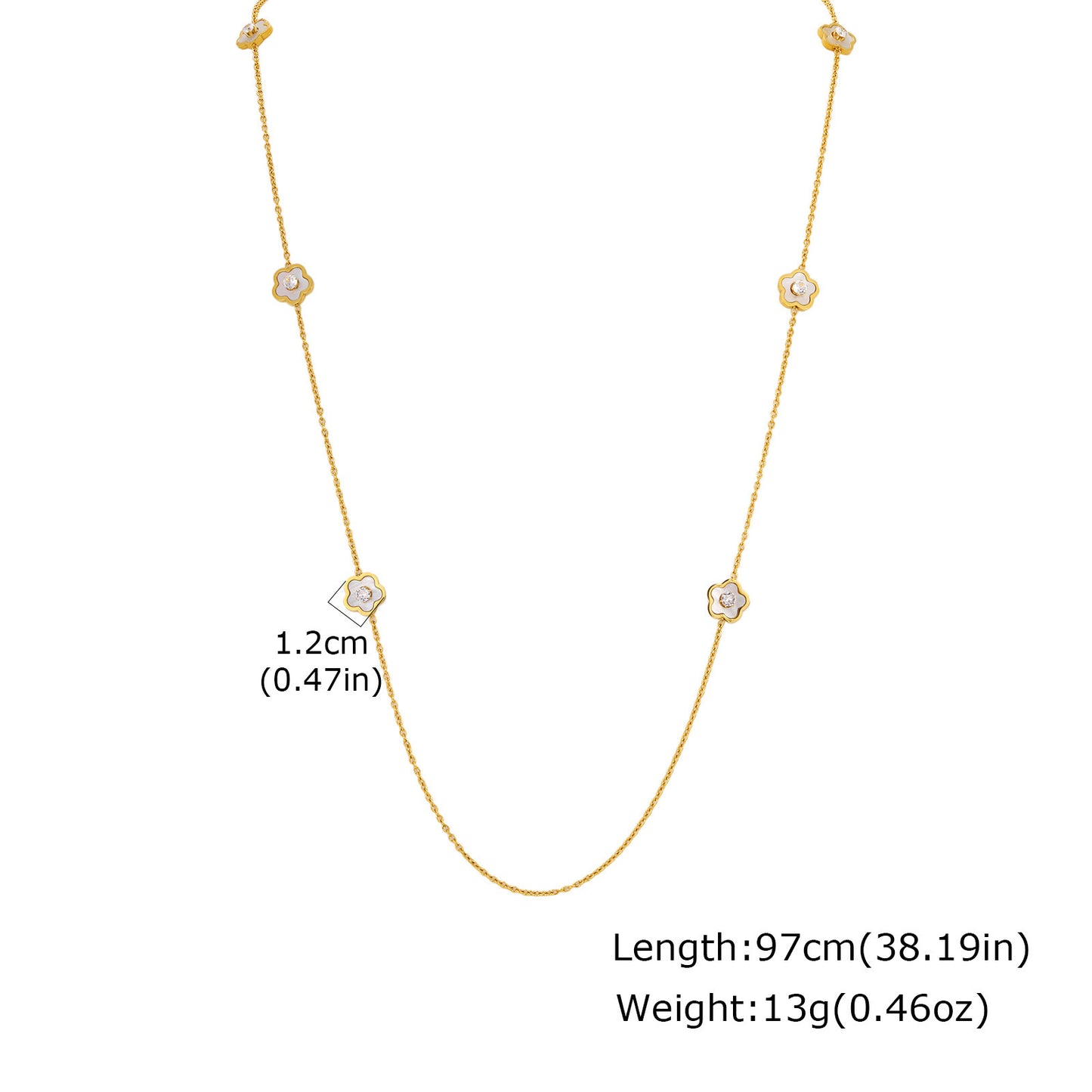 Sugar Cube Dopamine Super Flash Necklace Titanium Steel Water Droplet Geometric Design