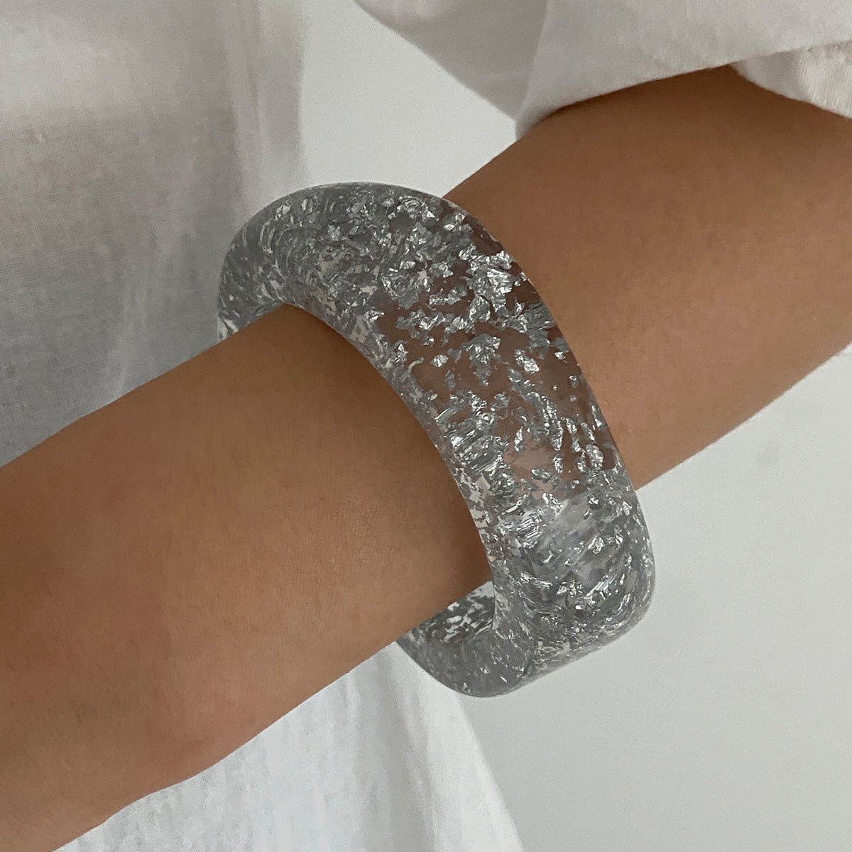 Bracelet For Women Planderful Vienna Verve Translucent Irregular Metal Statement With Spring Opening