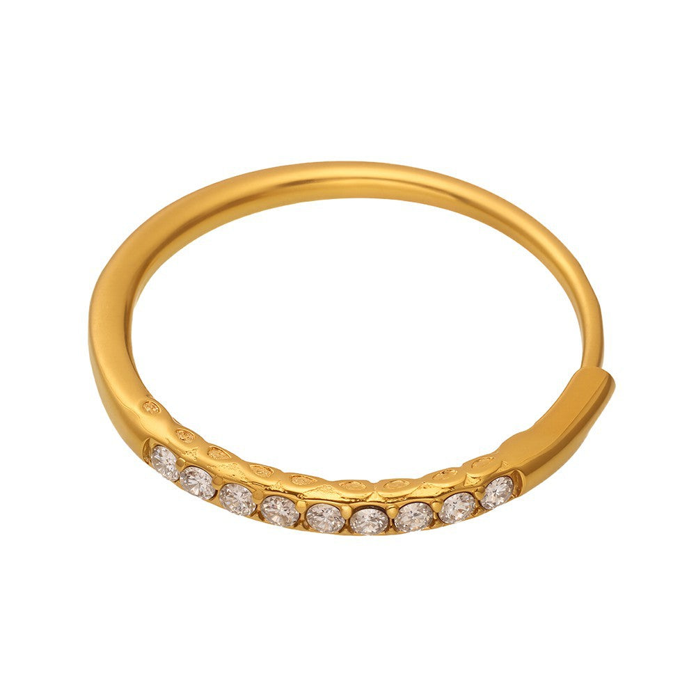 Planderful 5A Zircon Row Ring For Girls Side Opening