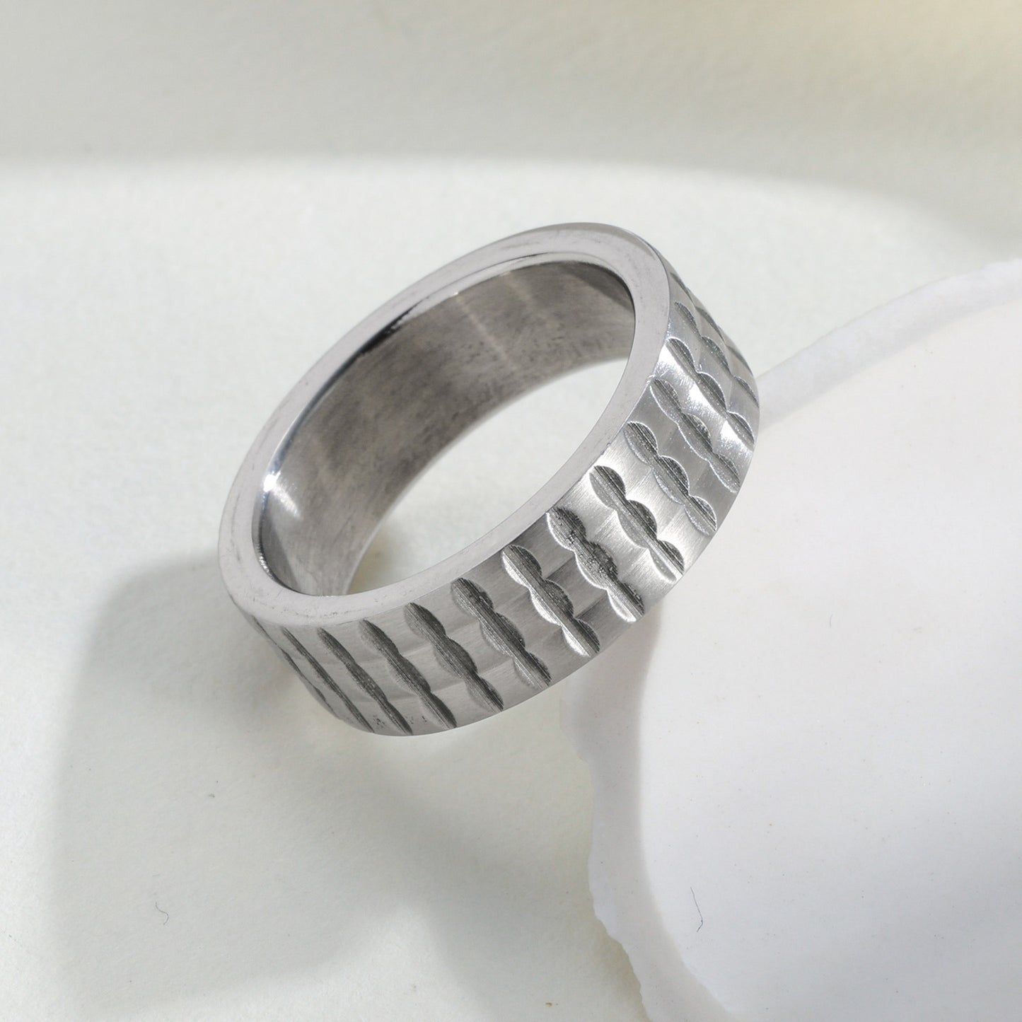 Planderful Everyday Genie 7mm Stainless Steel Ring for Men Unisex Jewelry Minimalist Durable