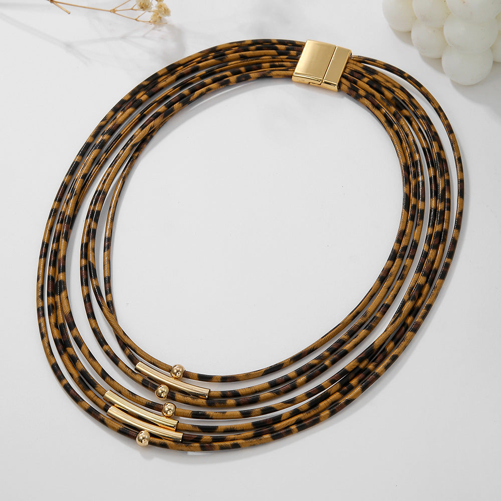 Planderful Savanna Rhythms Necklace – Stylish Multi-Layered Design
