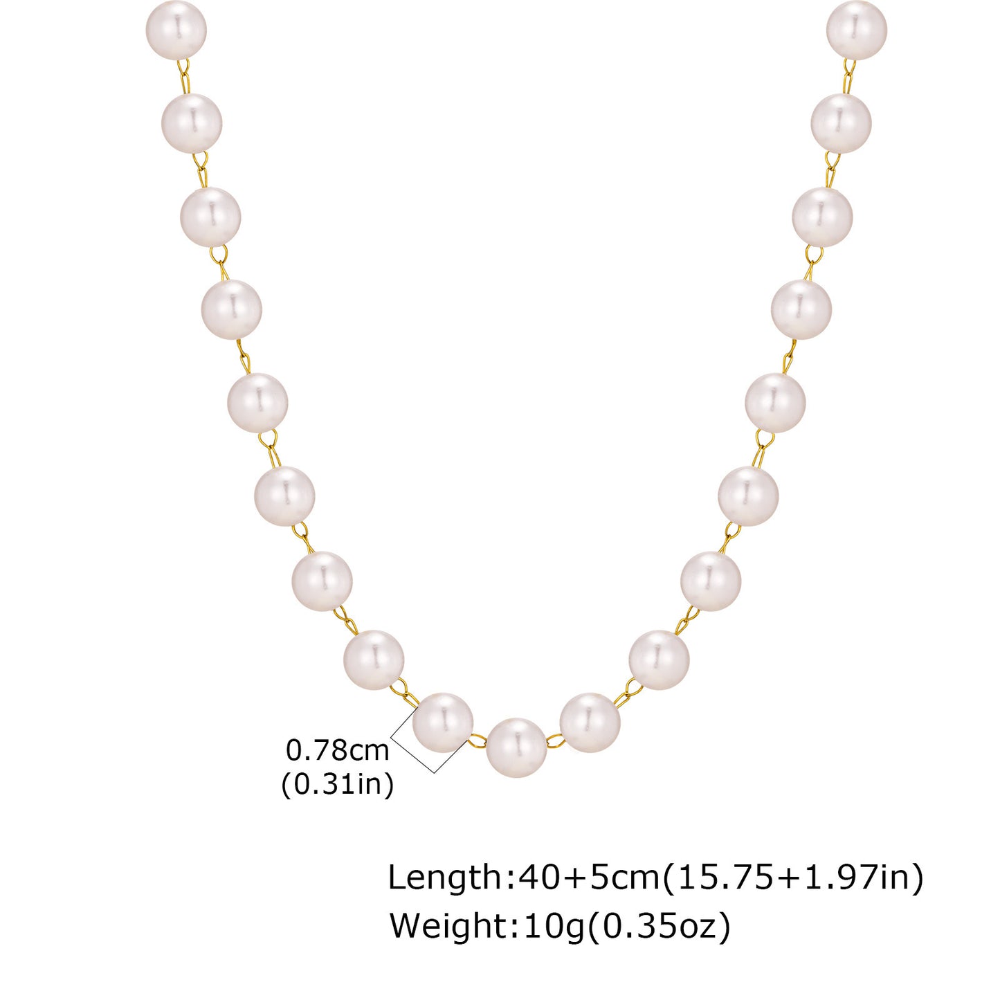 Stainless Steel -Style Minimalist Design – Layered Daily – Pearl-Like Y-Shaped Necklace
