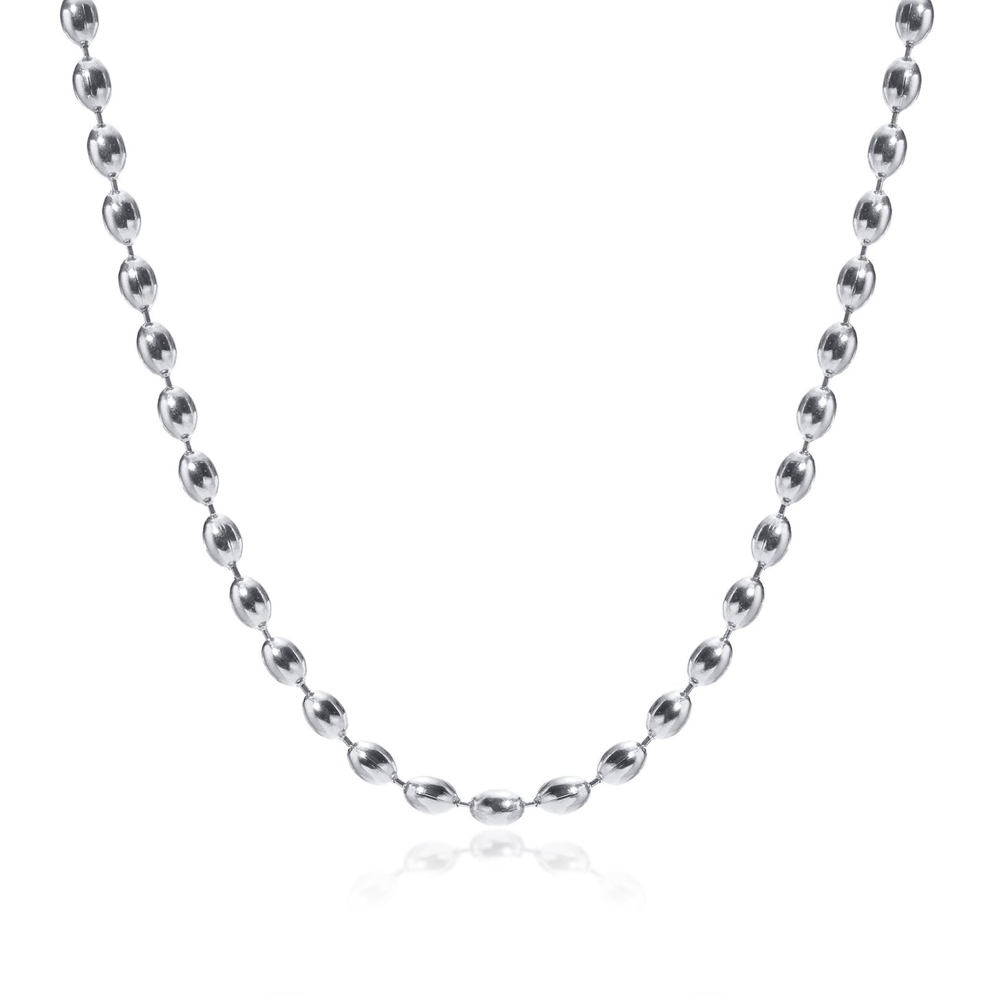 Men's Necklace Accessories Wholesale Stainless Steel Rugby Bead Chain