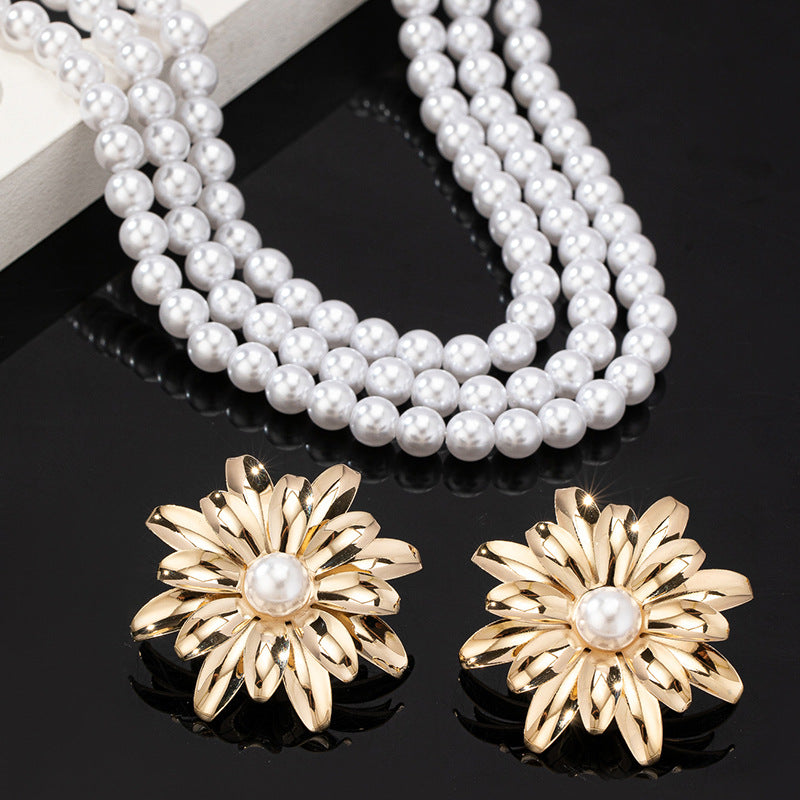 Elegant Imitation Pearl Jewelry Set for Women by Planderful