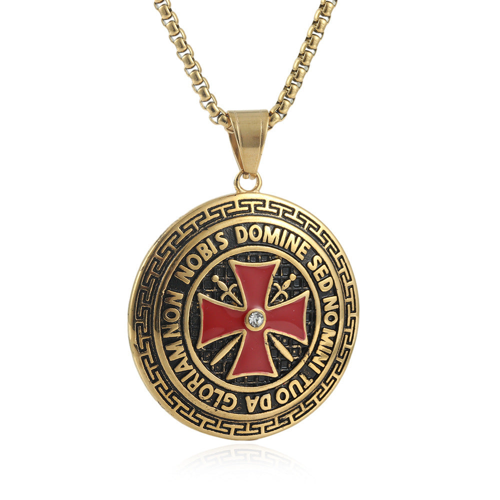 European And American Stainless Steel Cross Pendant For Men