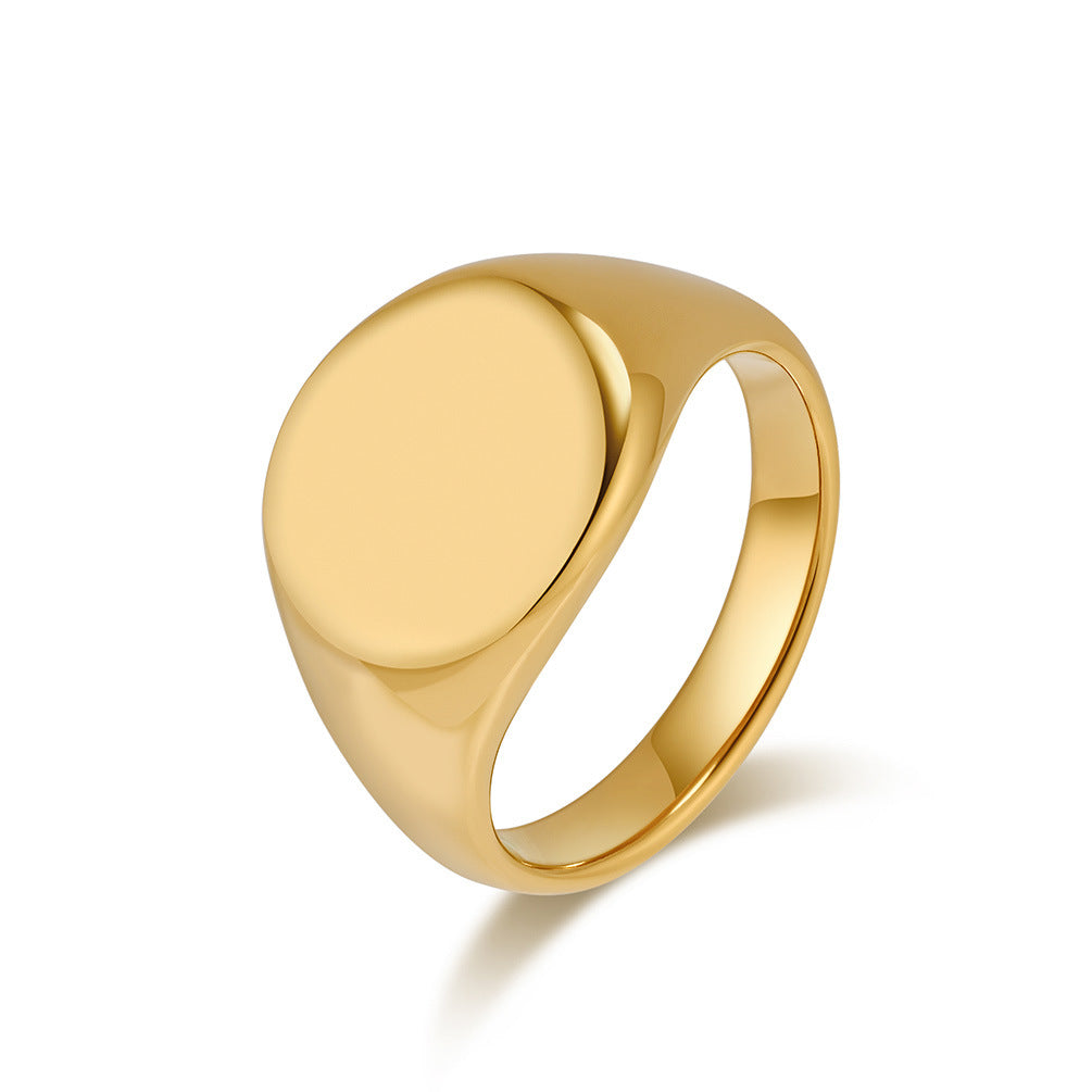 European And American Cold Neutral Wind Titanium Steel Ring