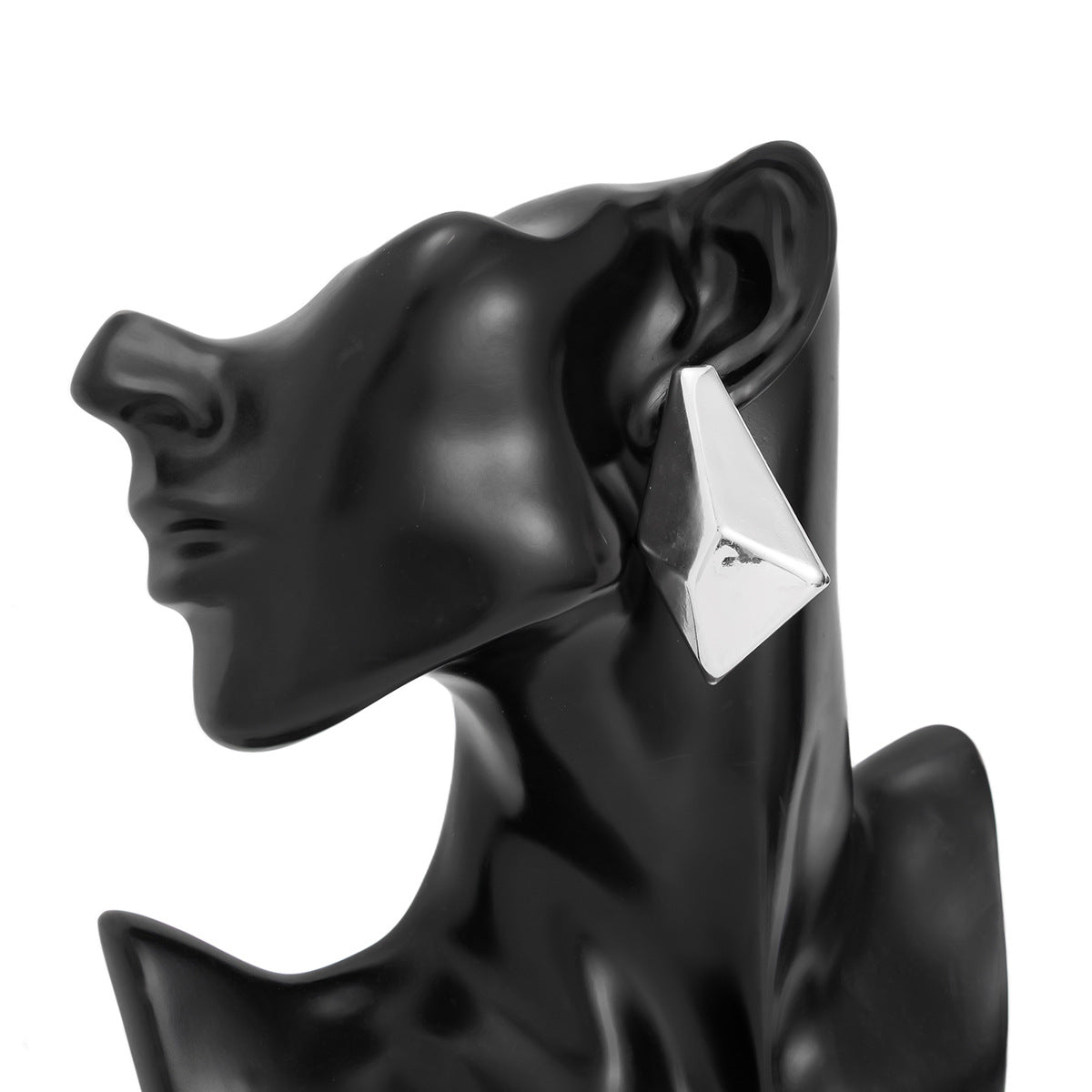 Planderful Vienna Verve Geometric Pleated Stud Earrings For Women Statement Jewelry