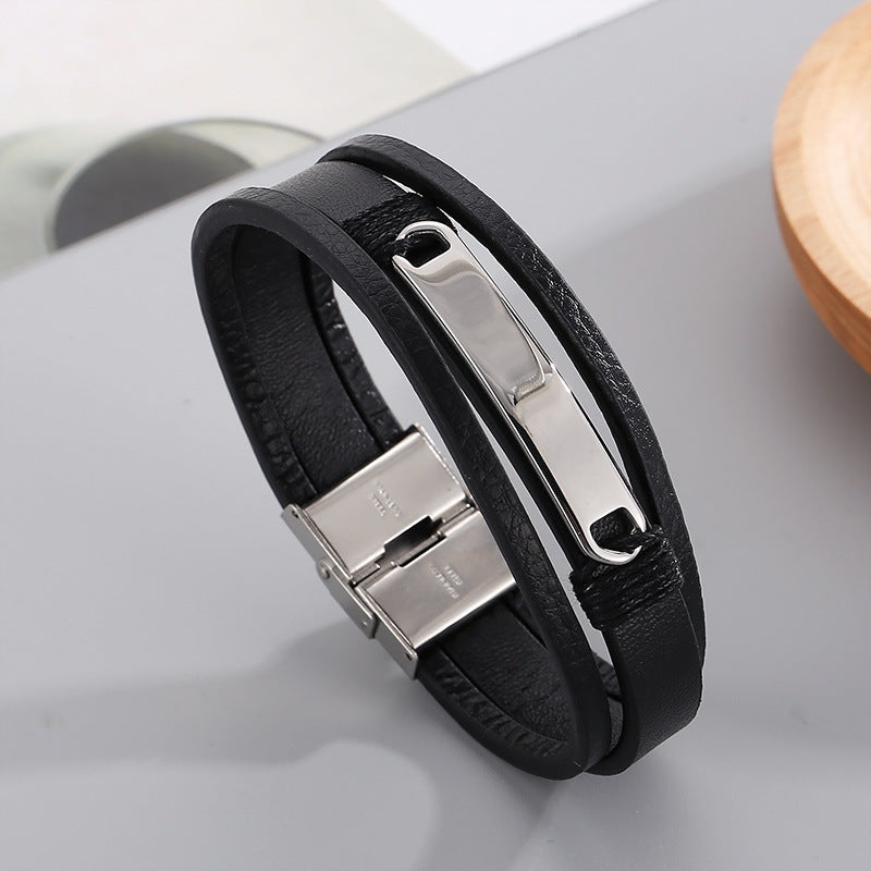 Planderful Titanium Steel Bracelet For Men Woven Design