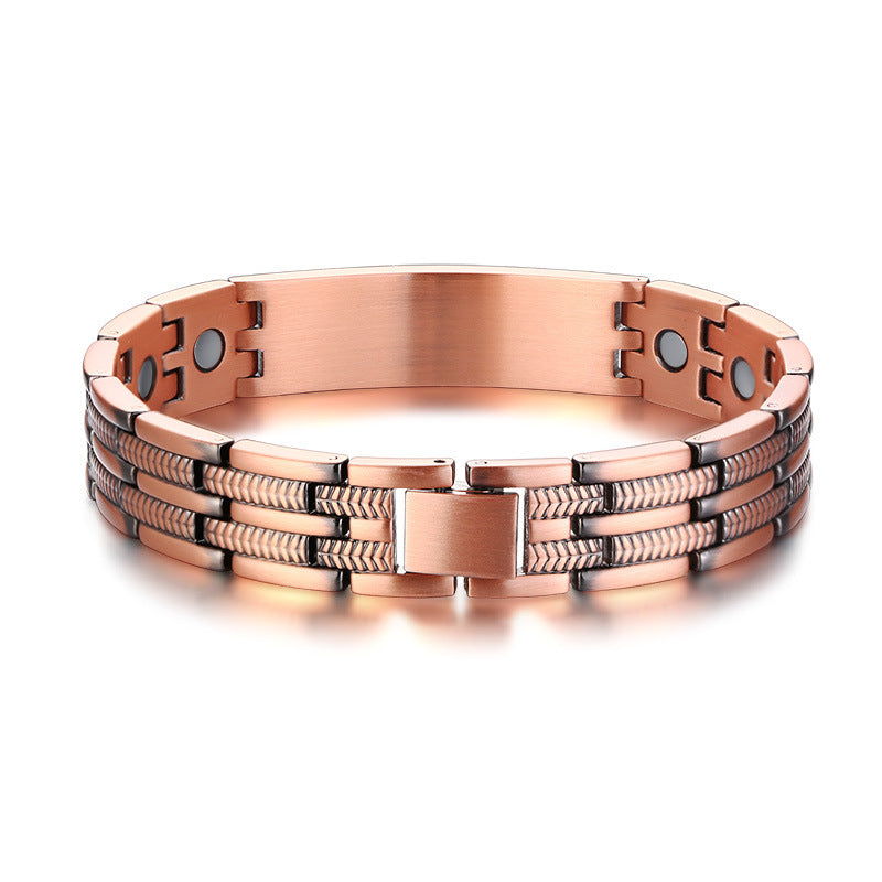 Foreign Trade European And American Accessories Retro Copper Red Magnetic Bracelet For Men
