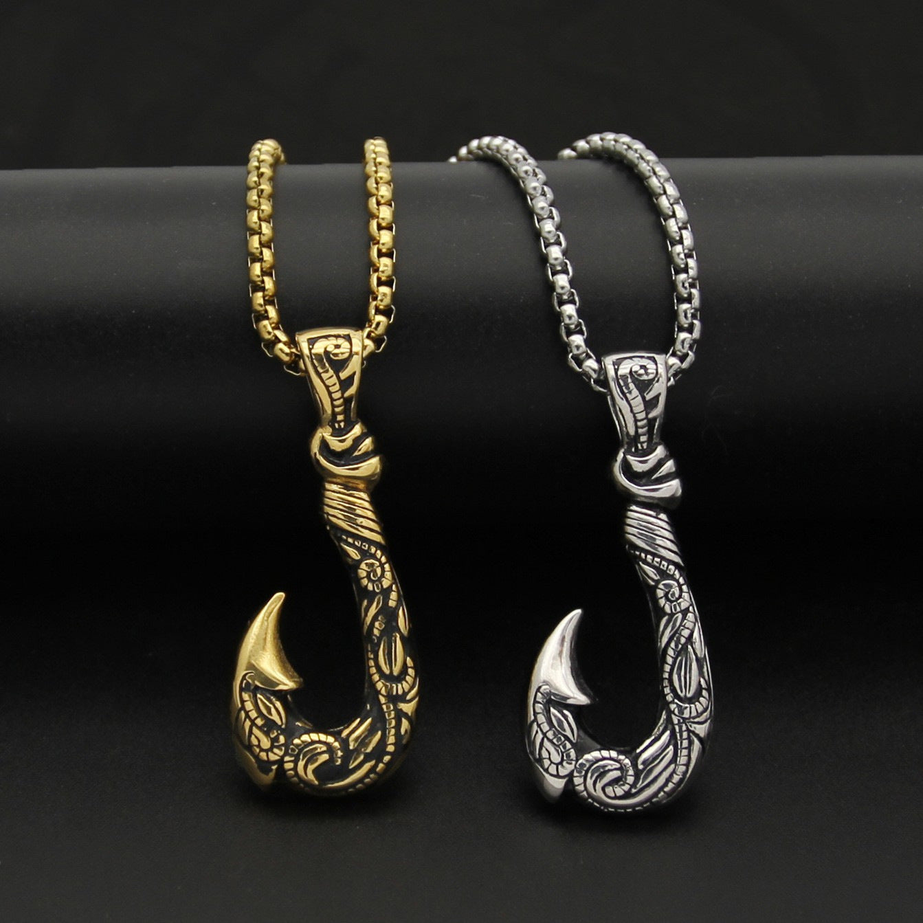 Planderful Stainless Steel Viking Ship Pendant For Men Unisex Necklace With Anchor Hook Symbol Protection And Statement