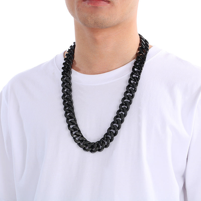 Planderful Collection Stainless Steel Cuban Chain for Men