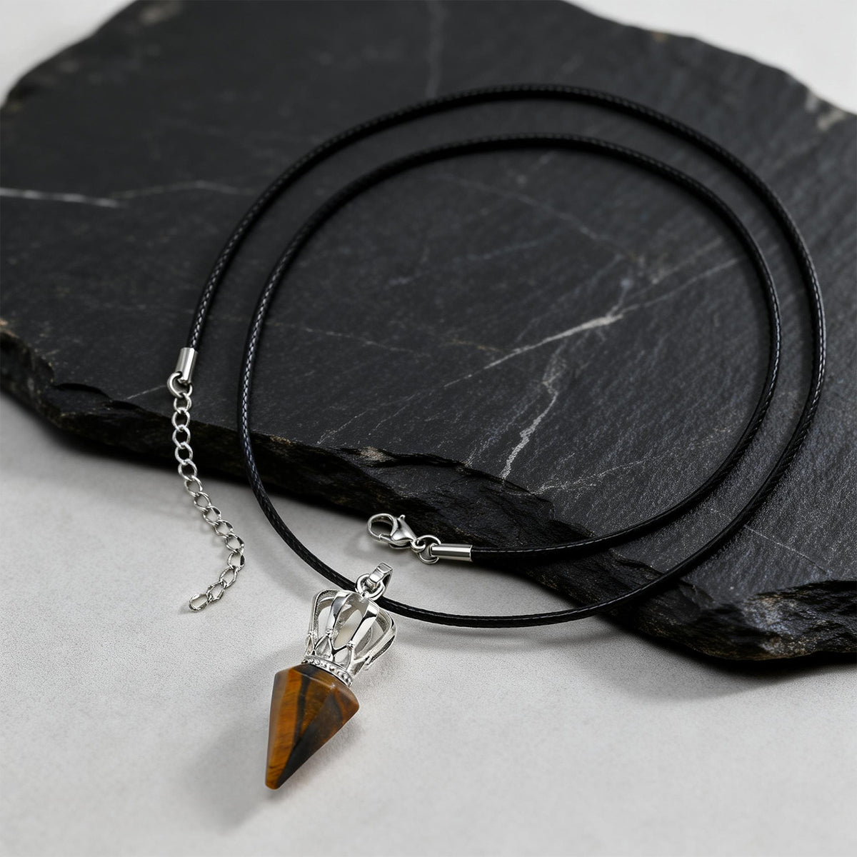 Tiger's Eye Stainless Steel Pendant