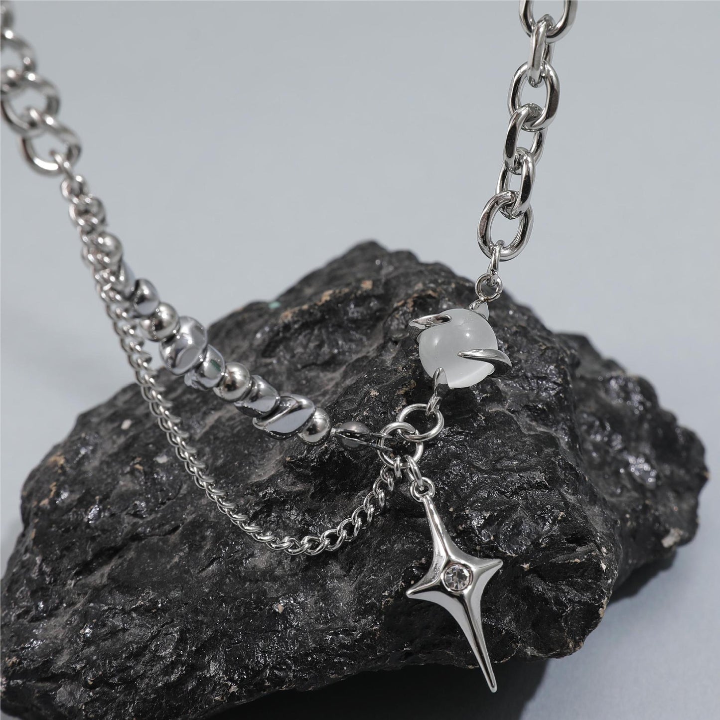 Planderful Jewelry Titanium Steel Star Eye Necklace