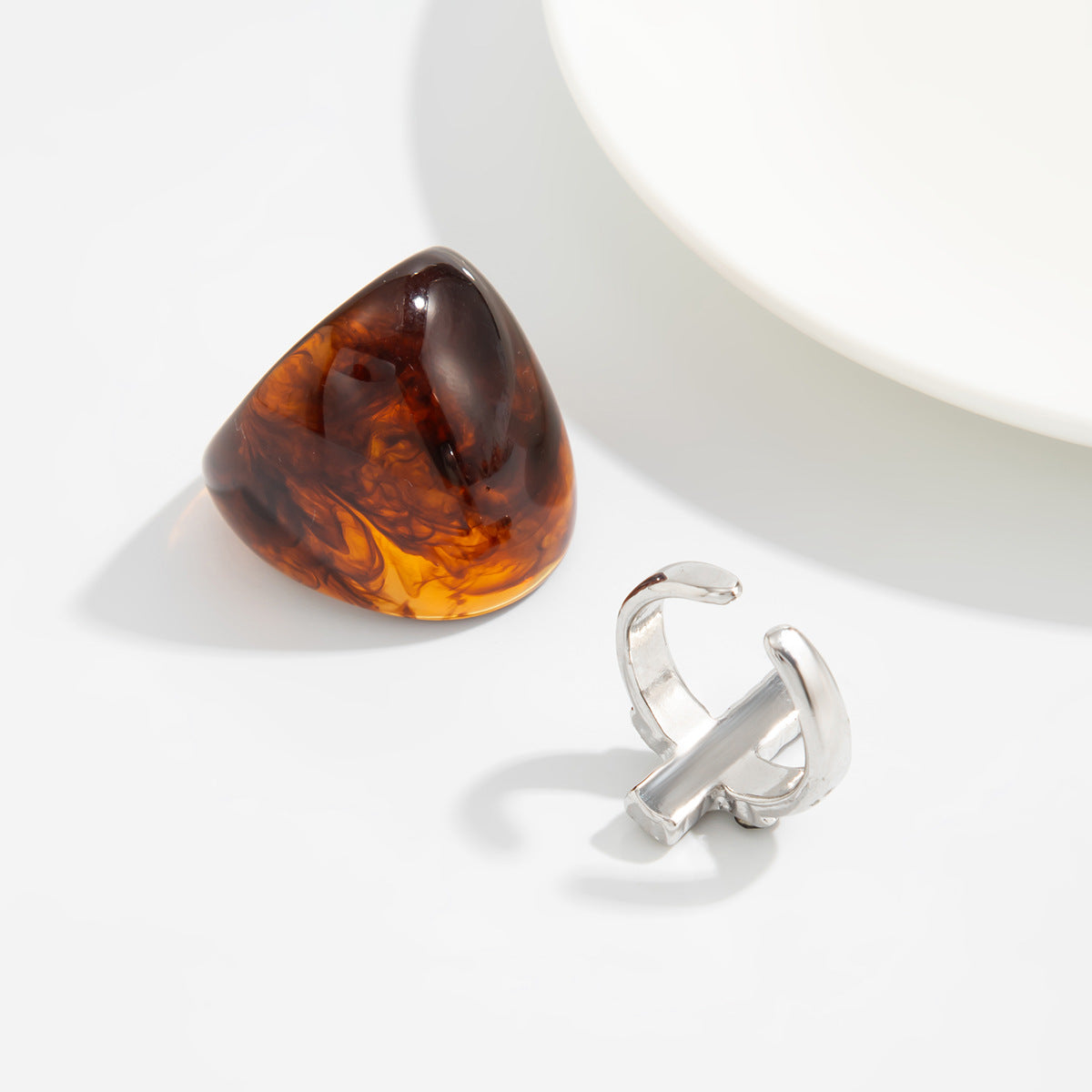 Planderful Vienna Verve Punk Zircon Cross Open Ring Set For European And American Fashion Lovers
