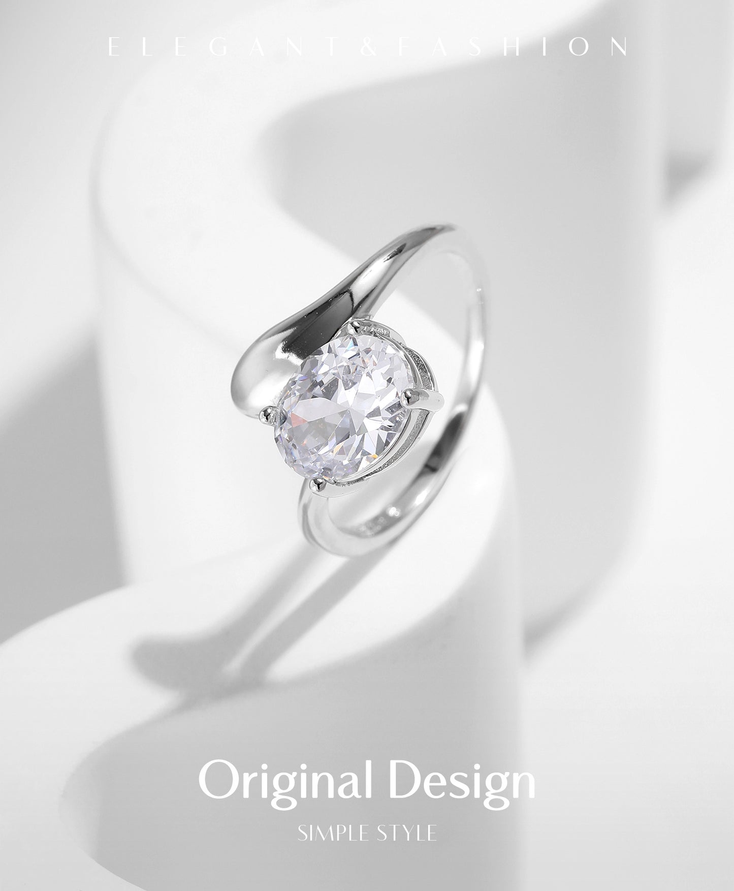 Planderful Everyday Genie Zircon Ring – Elegant Serpentine Design