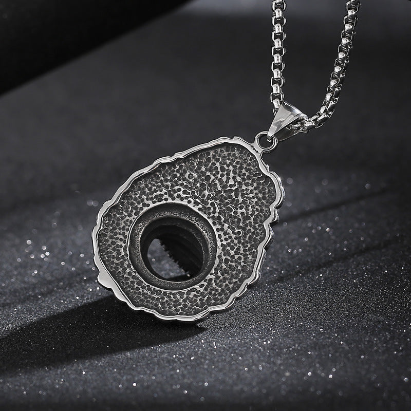 Stylish Stainless Steel Shark Mouth Pendant for Men