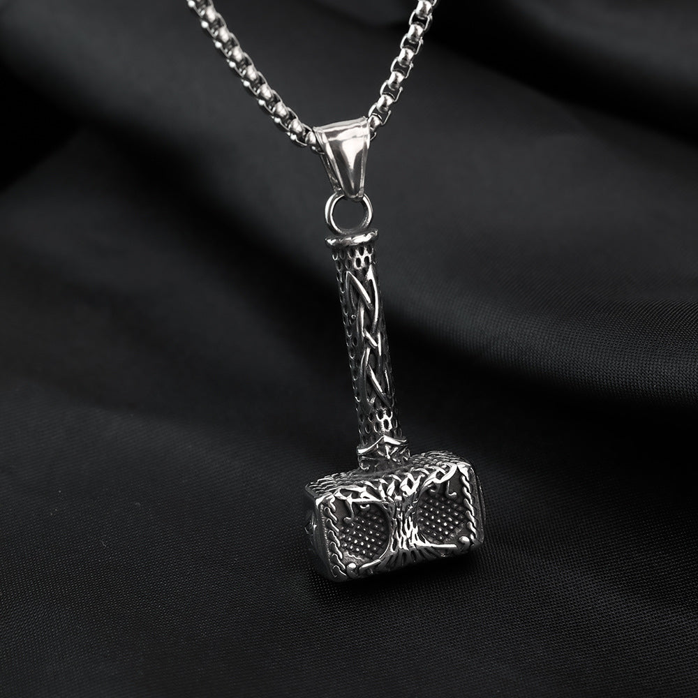Hip-Hop European And American Neckwear Viking Hammer Pendant Necklace Wholesale