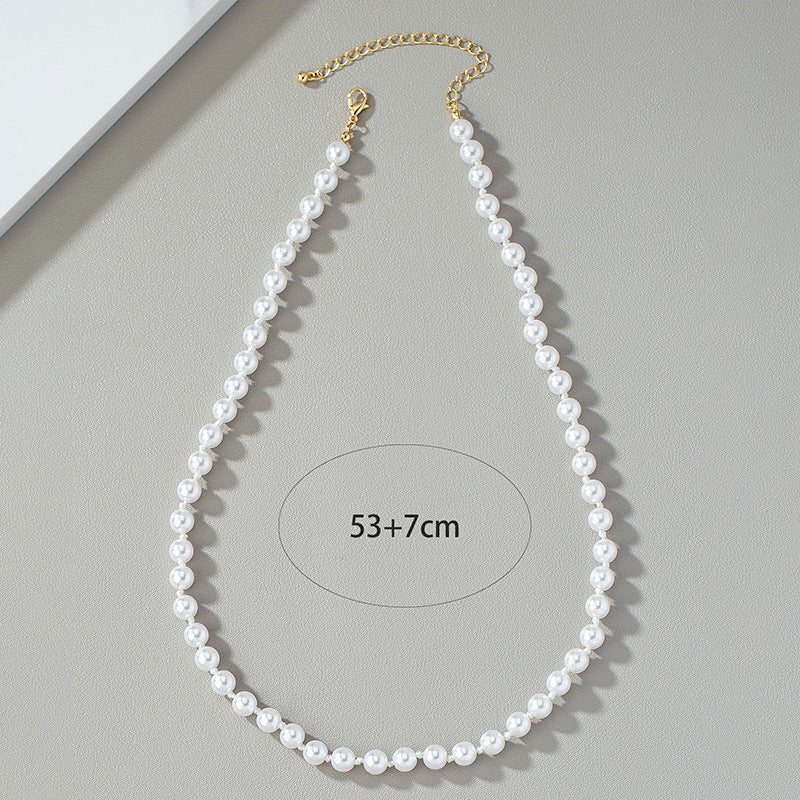 Imitation Pearl Men's Clavicle Chain - Vienna Verve Collection