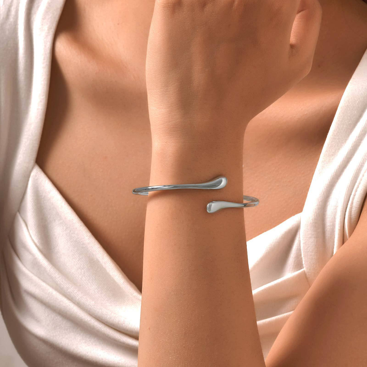 And Women S Polished Stainless Steel Bracelet