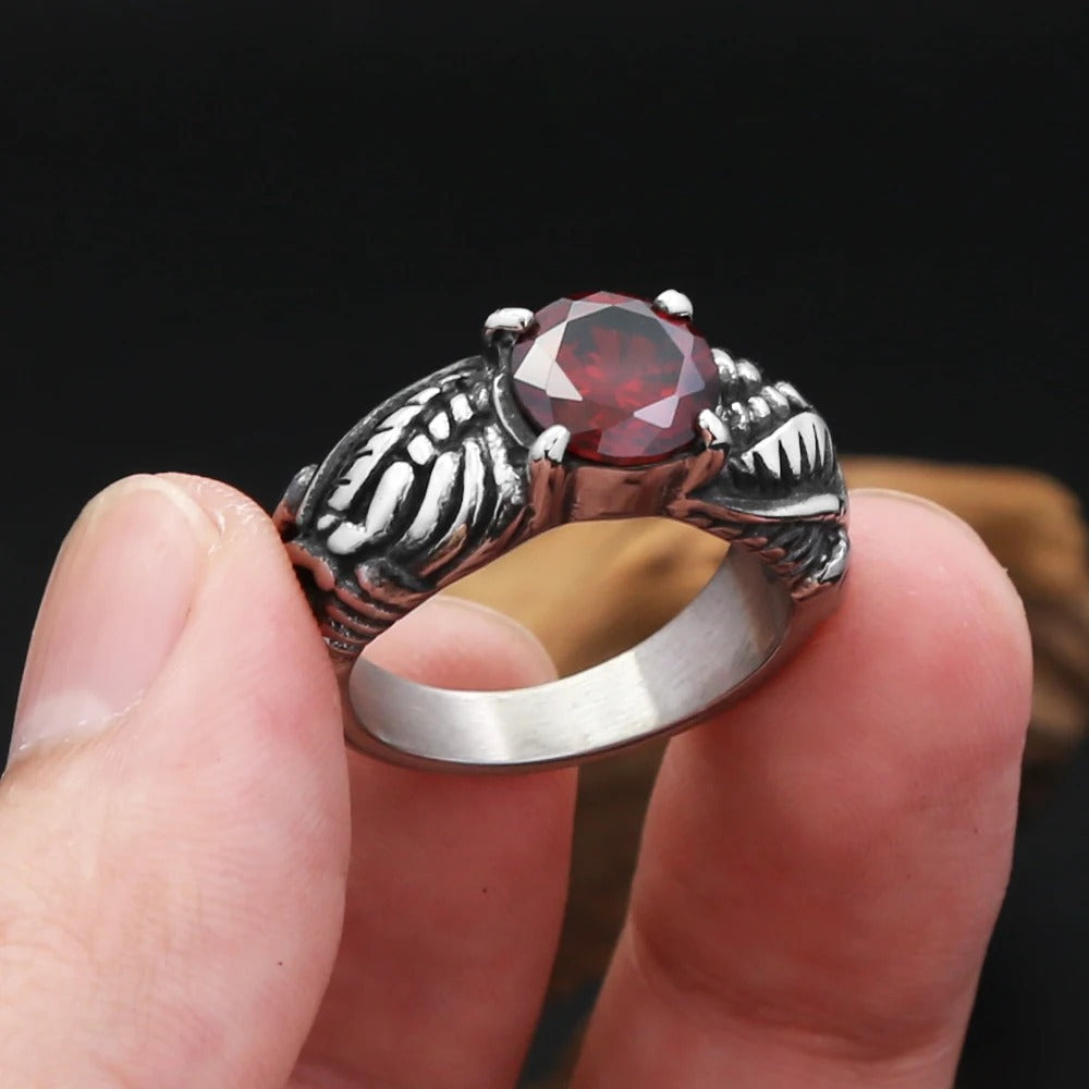 Gothic Eagle Stainless Steel Men's Ring
