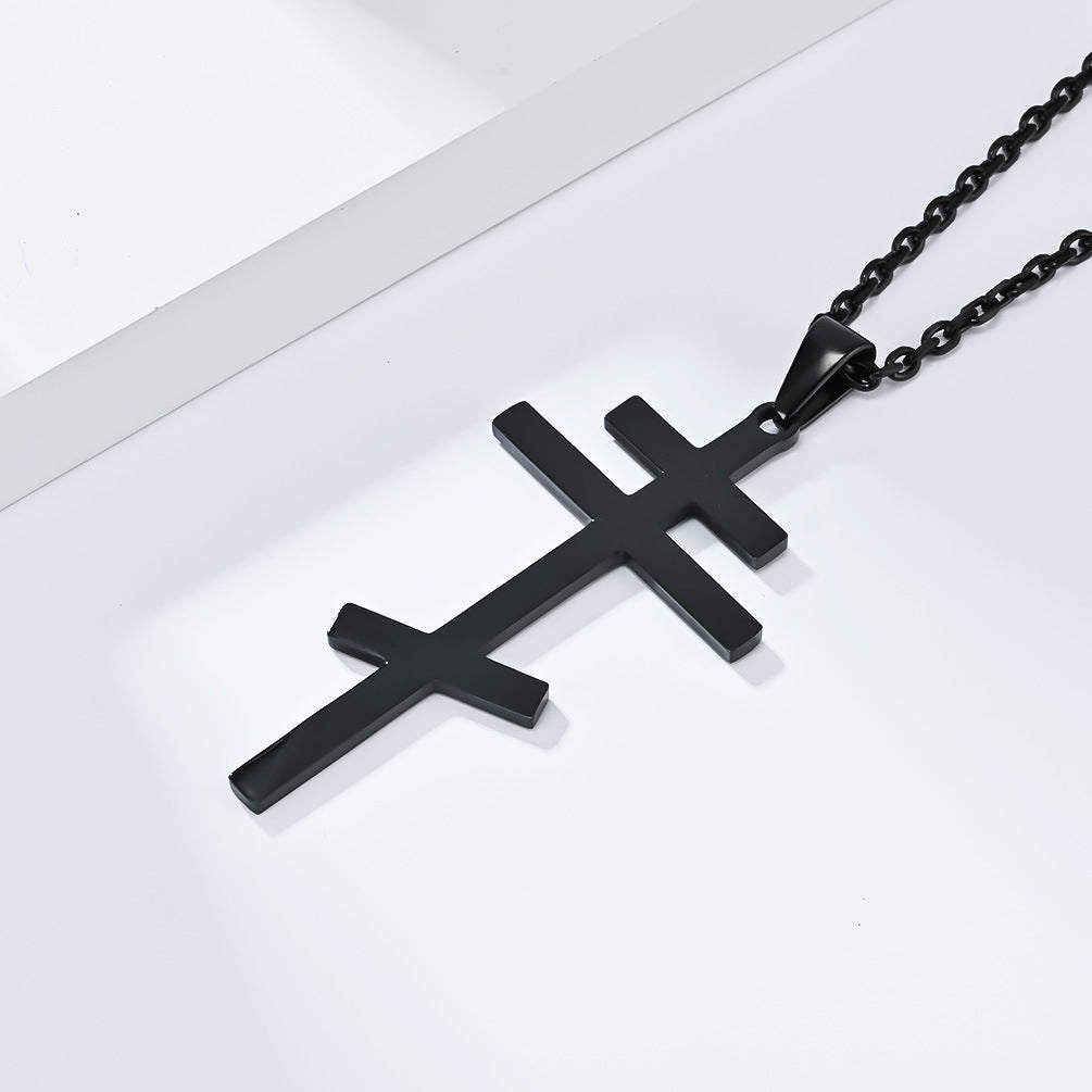 Steel Necklace - Vintage Orthodox Cross Pendant