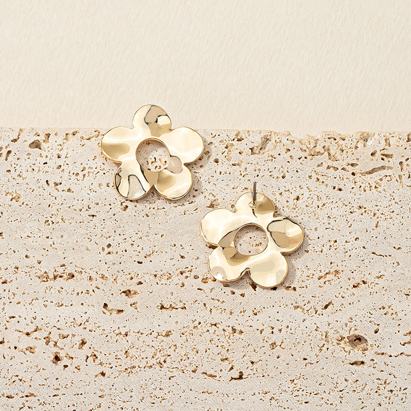 French Metal Flower Earrings - Vienna Verve Collection