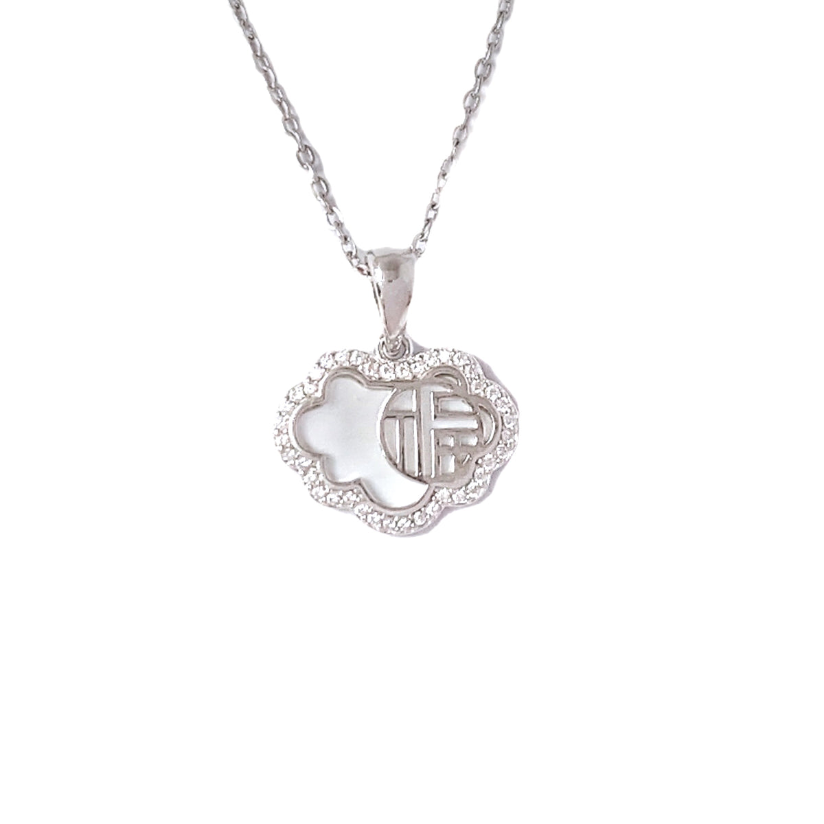 Guochao Fuzi S925 Sterling Silver Women's Pendant Necklace